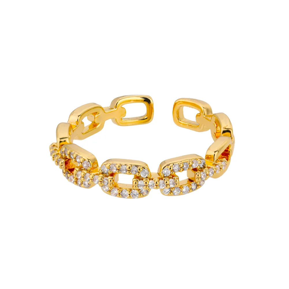 Twist Chain Open Ring