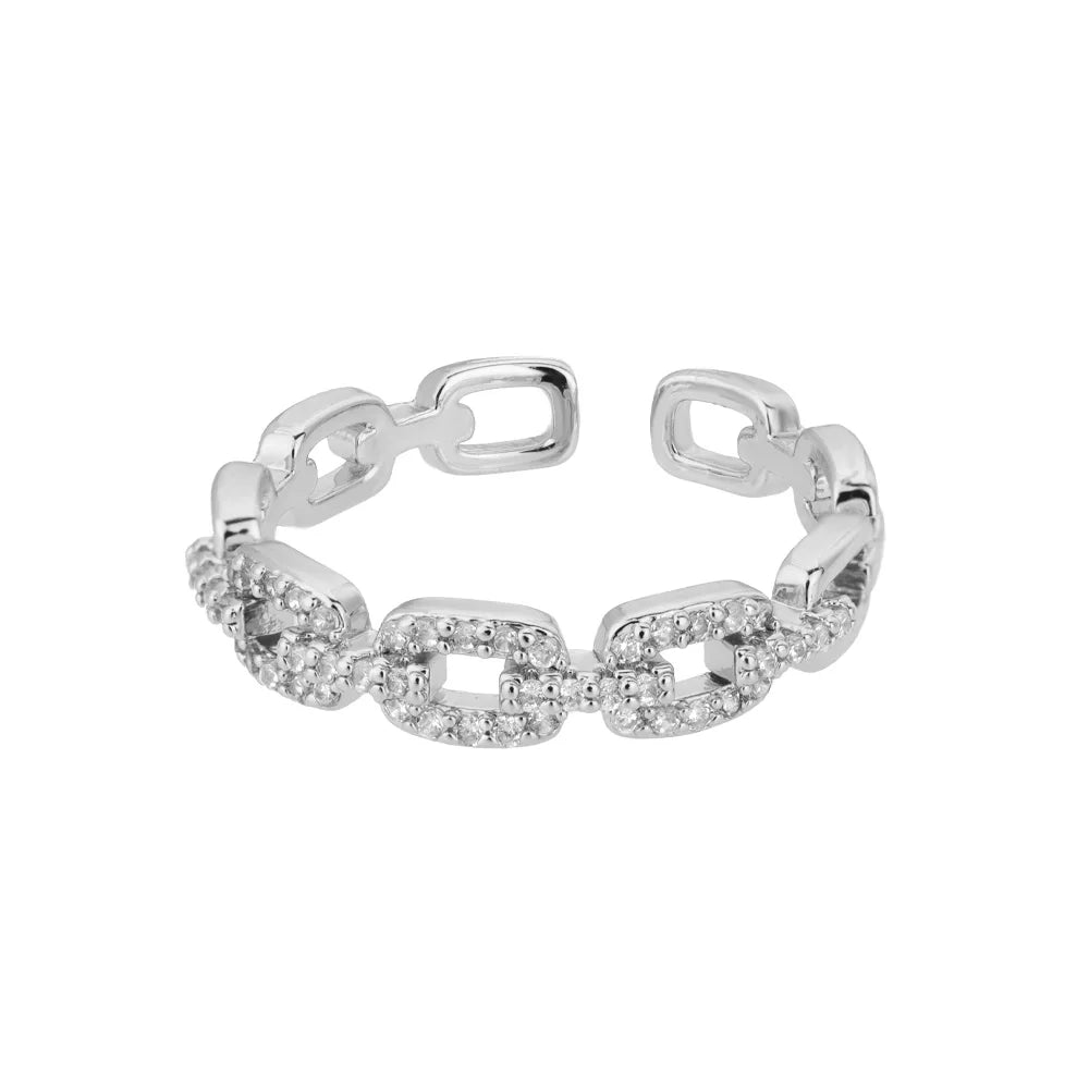 Twist Chain Open Ring