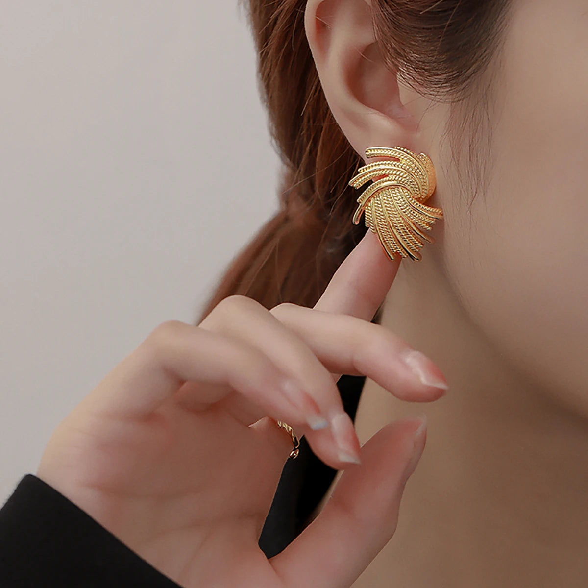 Luxe Spiral Drop Earrings