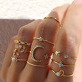10Pcs Rings Set Bohemian Style