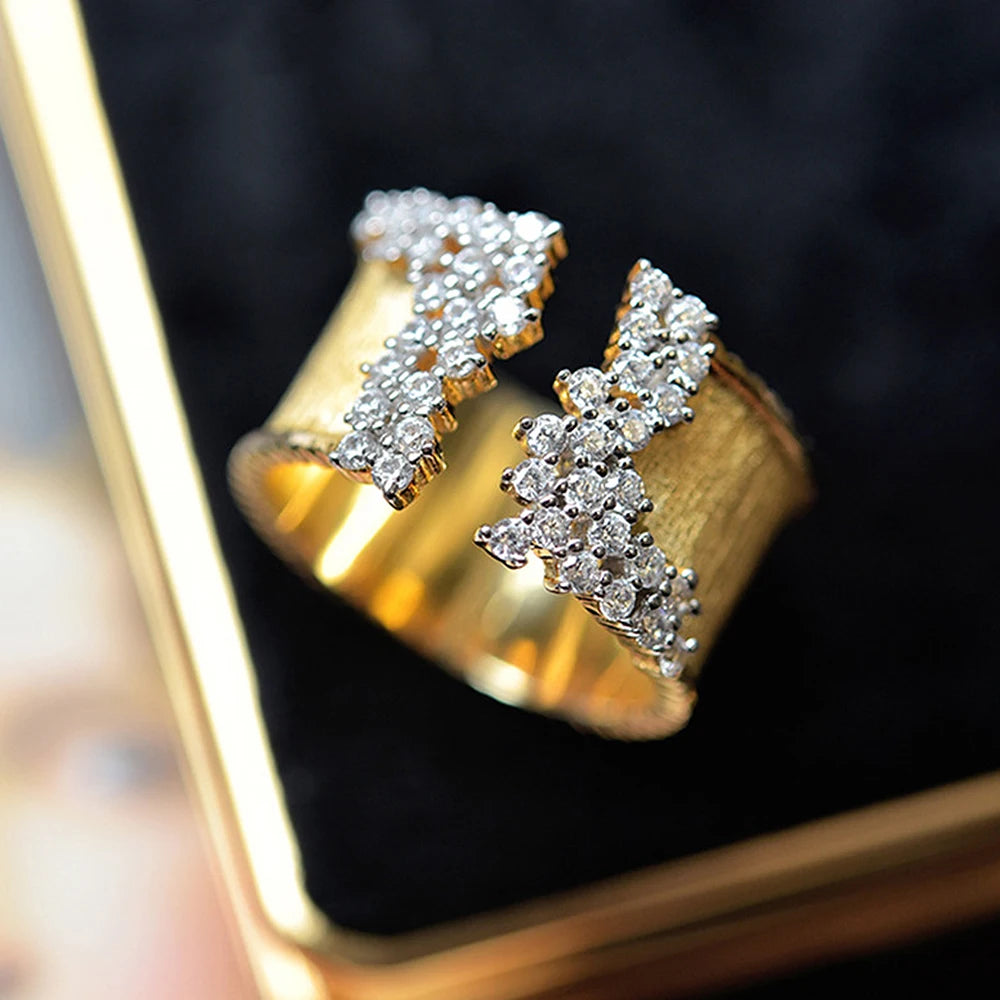 Crystal Crown Statement Ring