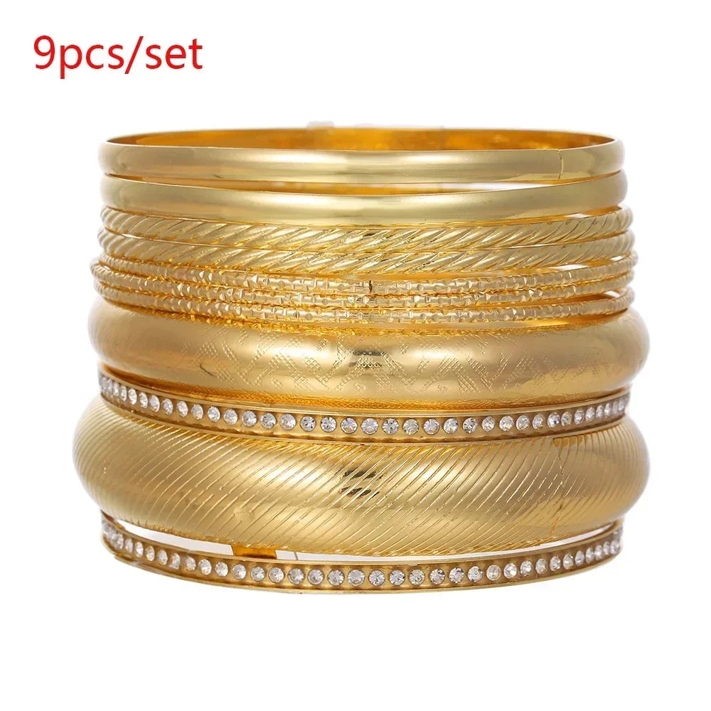 Boho Thick Gold Bangles