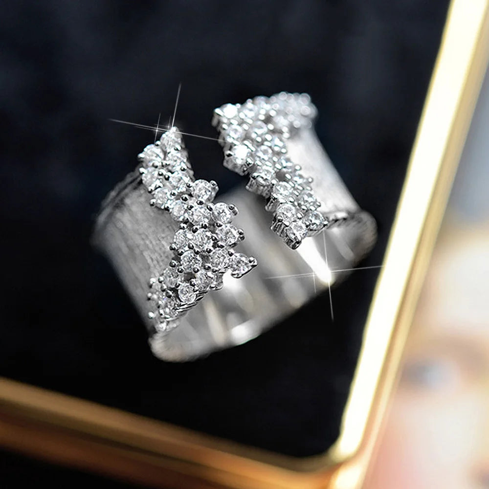Crystal Crown Statement Ring