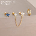 Flower Star Ear Stud Earrings