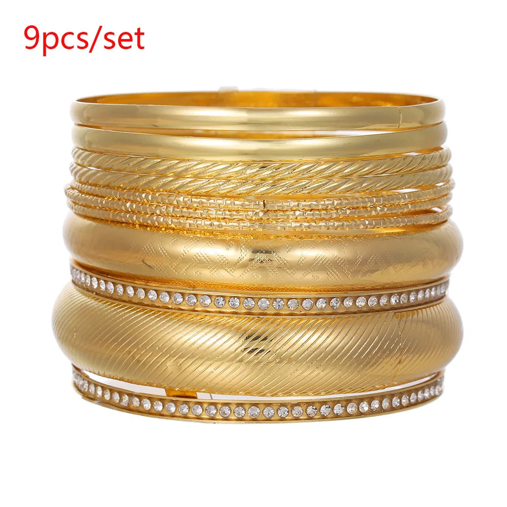 Boho Thick Gold Bangles