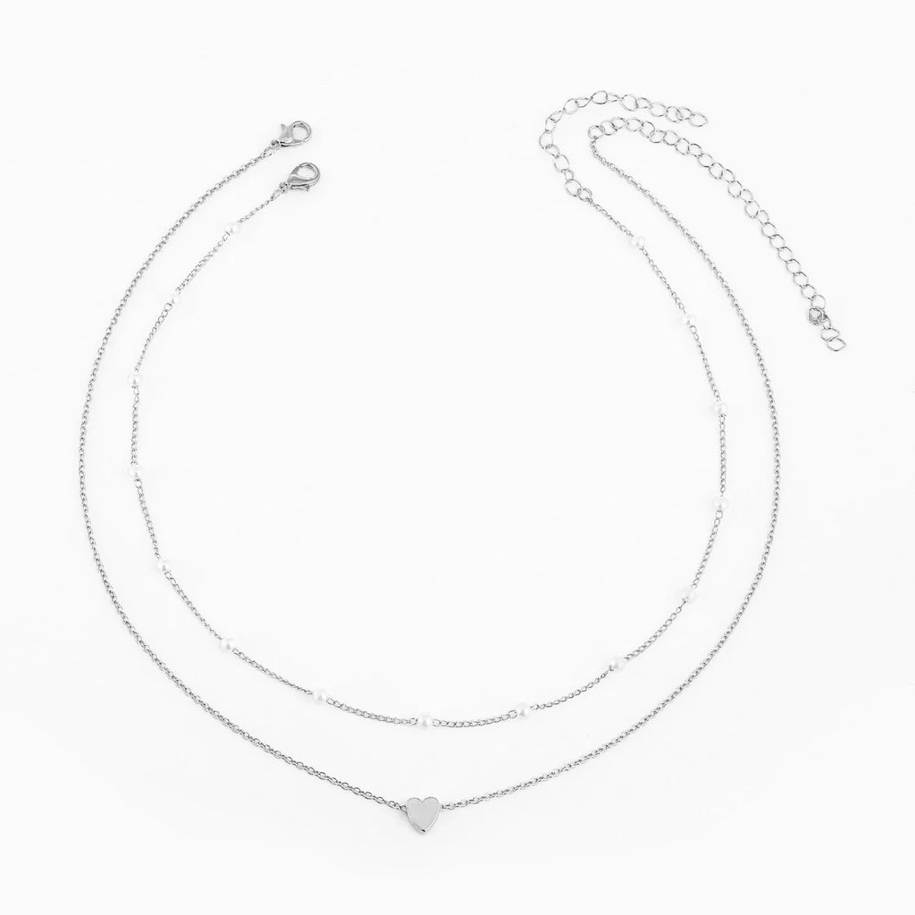 Multilayer Pearl Pendant Necklace