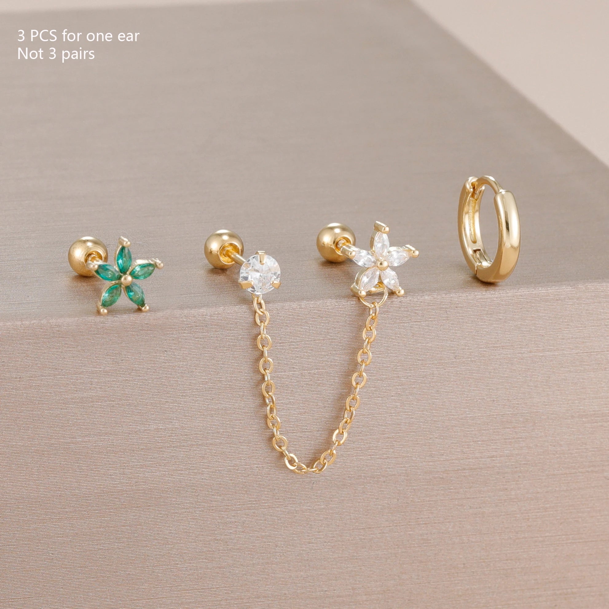 Flower Star Ear Stud Earrings