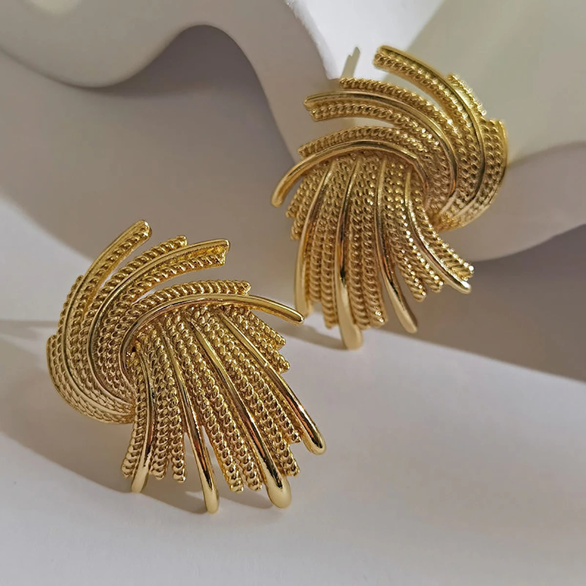 Luxe Spiral Drop Earrings