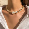 Cuban Pearl Statement Necklace