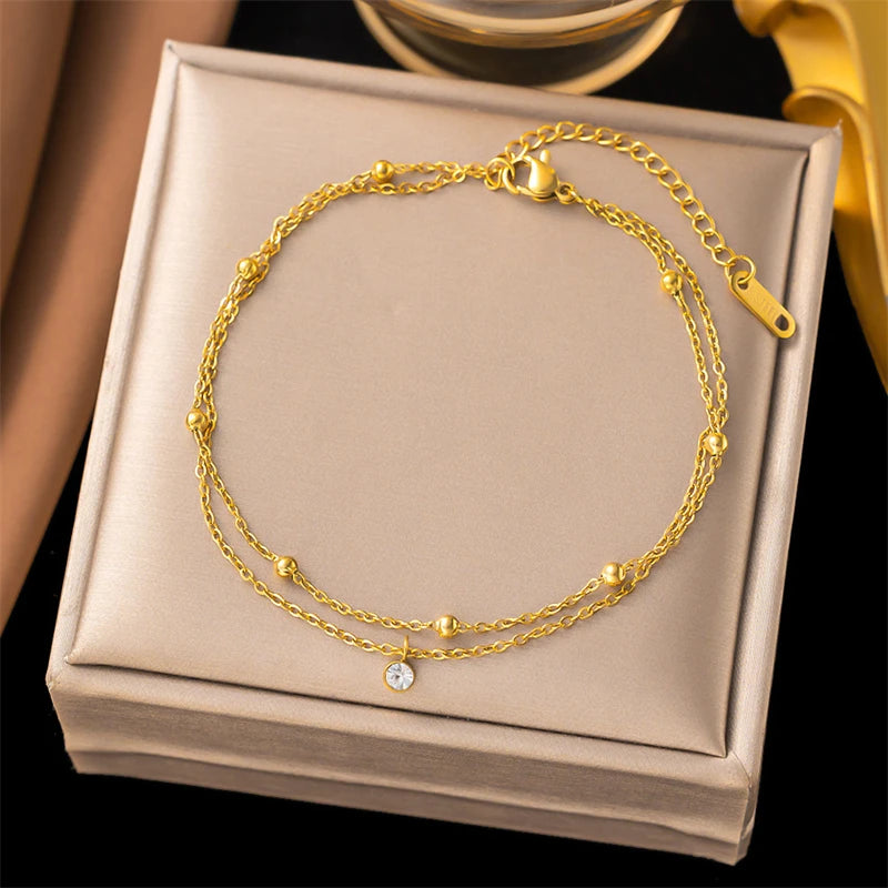 2-Layer Beading Anklet