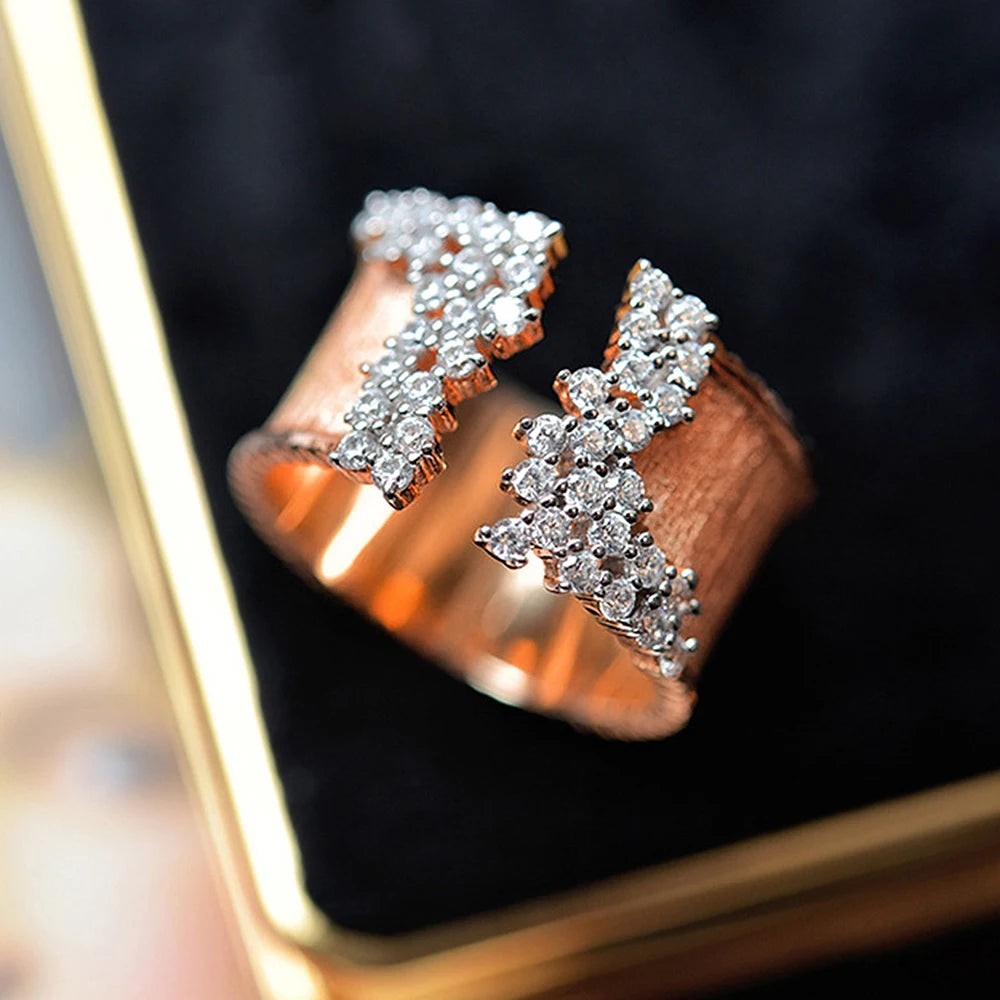Crystal Crown Statement Ring
