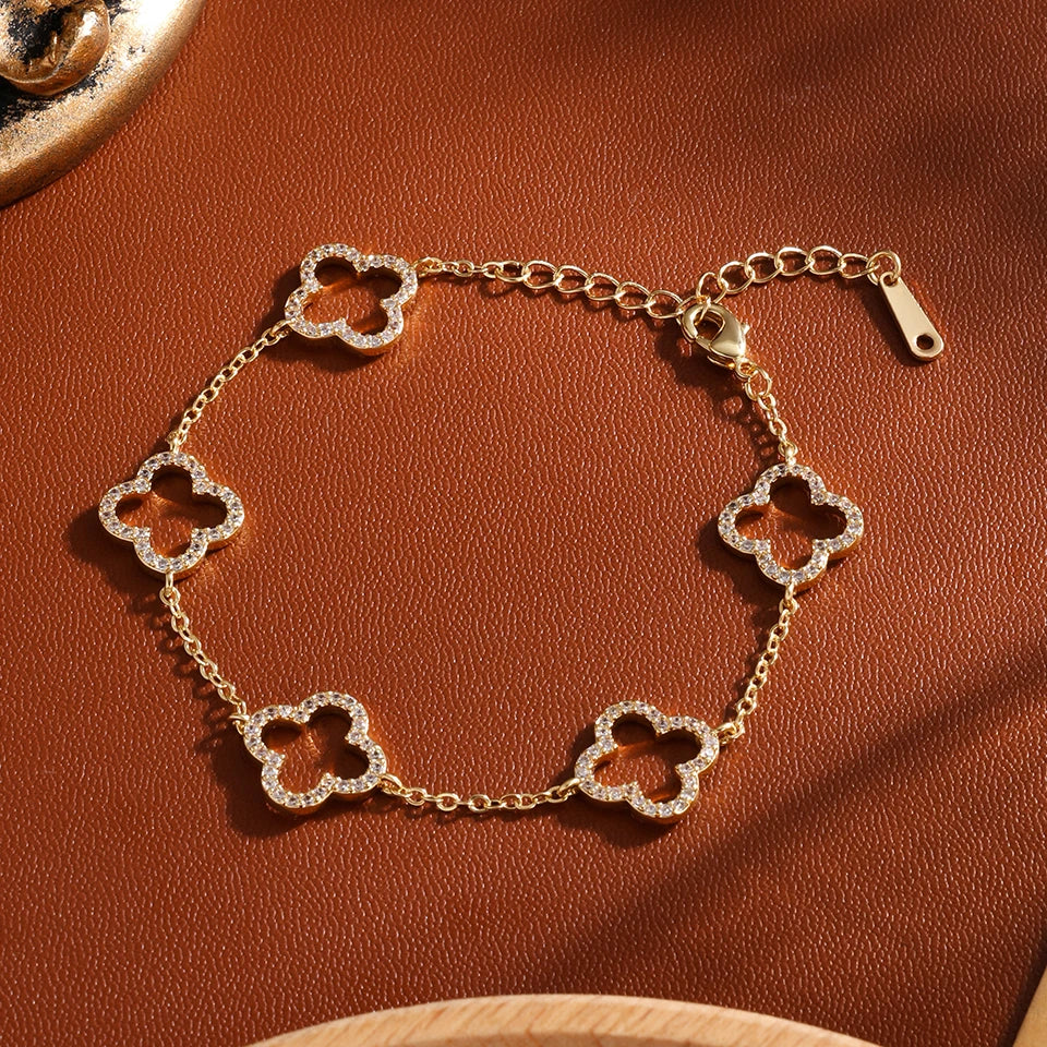 Four-Leaf Flower Bracelet