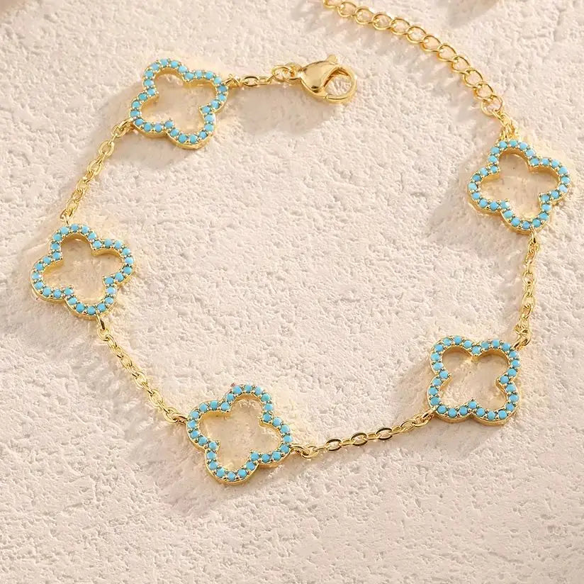 Four-Leaf Flower Bracelet