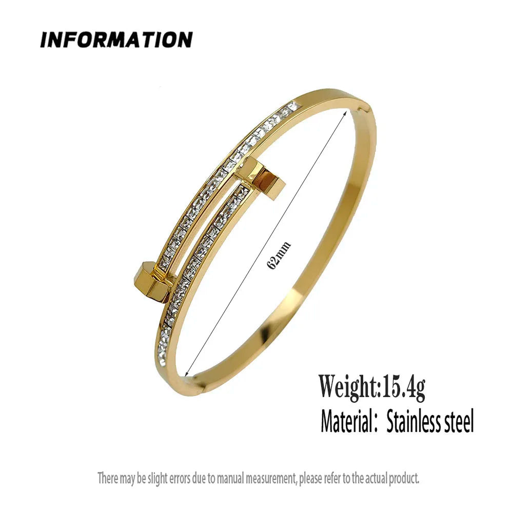 Nail gold-plated bracelet