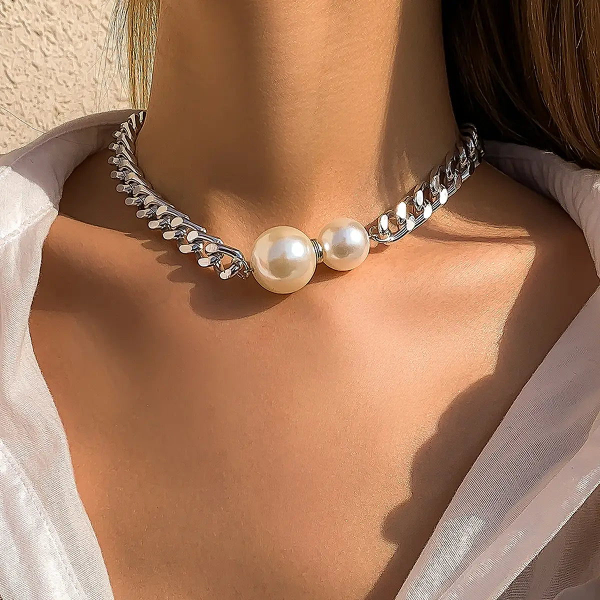 Cuban Pearl Statement Necklace