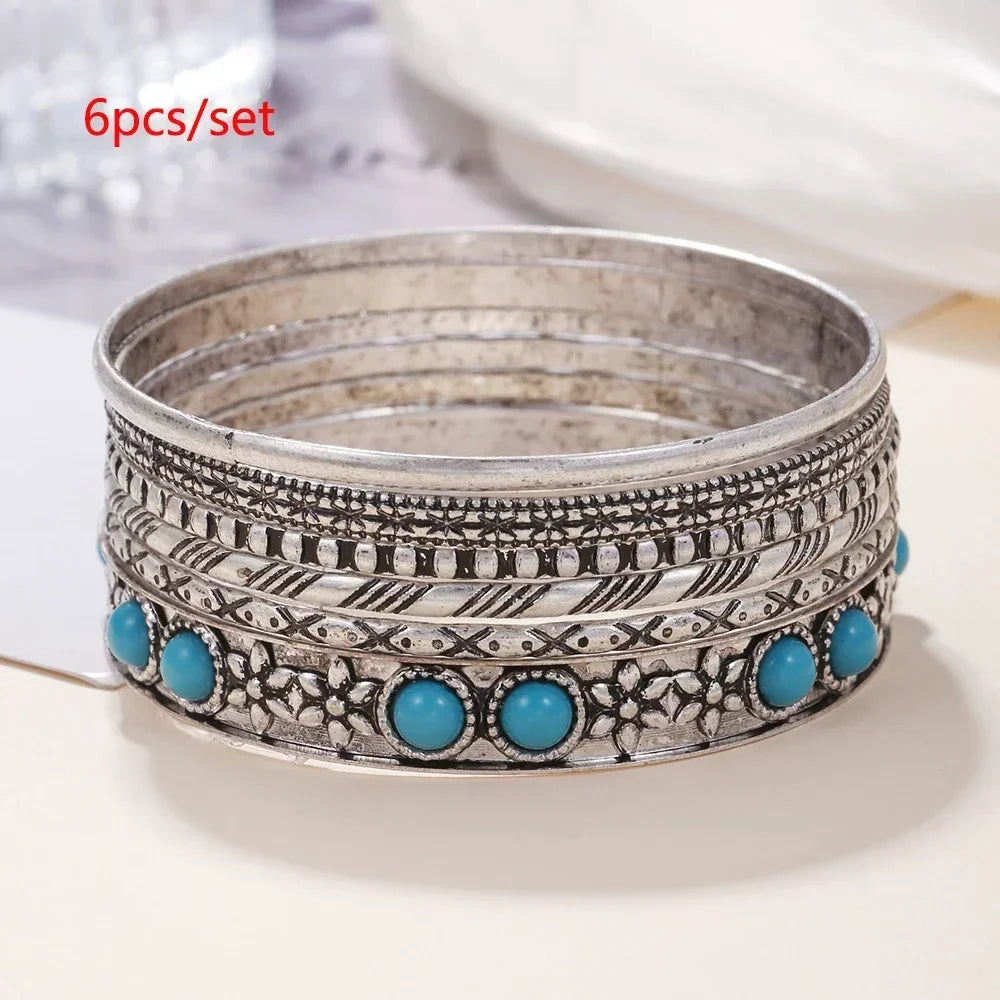 Boho Thick Gold Bangles